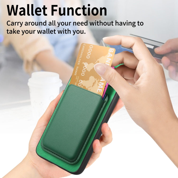 For Google Pixel 9 Retro Magsafe Card Bag PU Back Cover Phone Case(Green) - Google Cases by PMC TechLife | Online Shopping South Africa | PMC TechLife | Buy Now Pay Later Mobicred