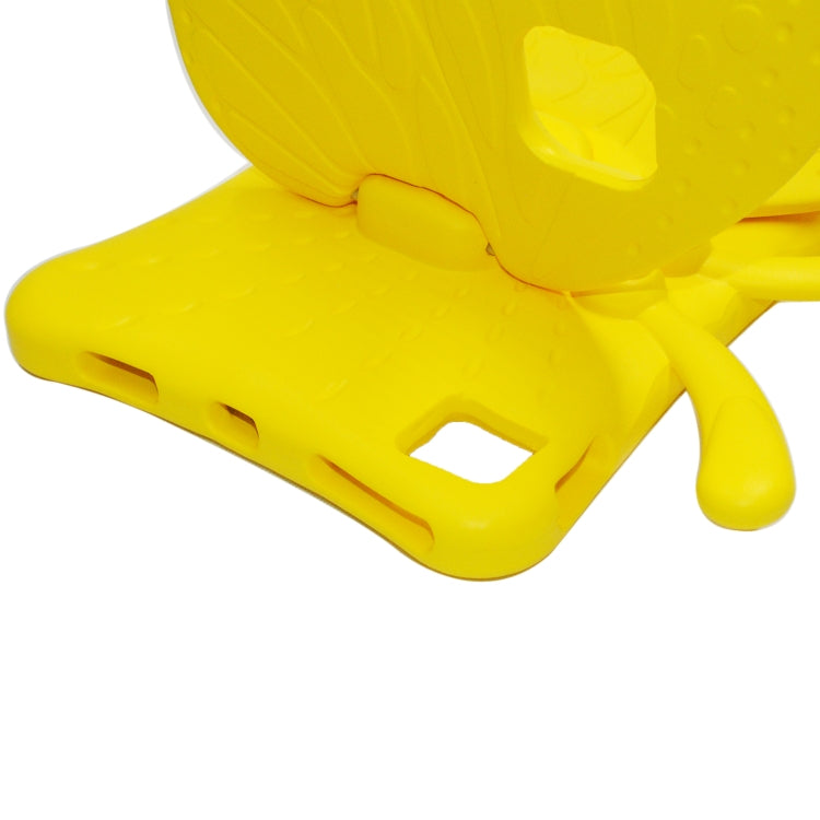 For iPad Air 11 2024 Butterfly Bracket Kids EVA Shockproof Tablet Case(Yellow) - iPad Air 11 2024 Cases by PMC TechLife | Online Shopping South Africa | PMC TechLife | Buy Now Pay Later Mobicred