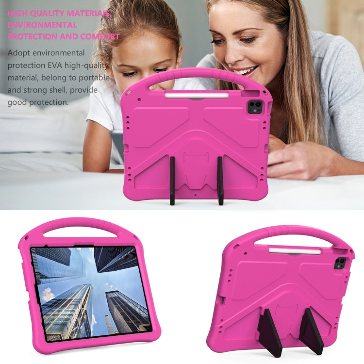 For iPad Air 13 2024 EVA Shockproof Tablet Case with Holder(RoseRed) - iPad Air 13 2024 Cases by PMC TechLife | Online Shopping South Africa | PMC TechLife | Buy Now Pay Later Mobicred