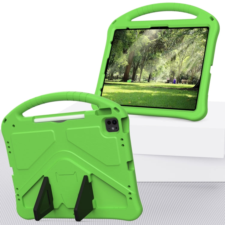 For iPad Air 13 2024 EVA Shockproof Tablet Case with Holder(Green) - iPad Air 13 2024 Cases by PMC TechLife | Online Shopping South Africa | PMC TechLife | Buy Now Pay Later Mobicred