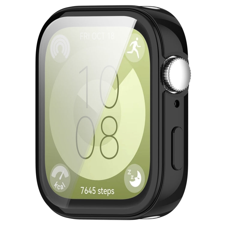 For Huawei Watch Fit 3 Full Coverage TPU Electroplated Watch Protective Case(Black) - Watch Cases by PMC TechLife | Online Shopping South Africa | PMC TechLife | Buy Now Pay Later Mobicred