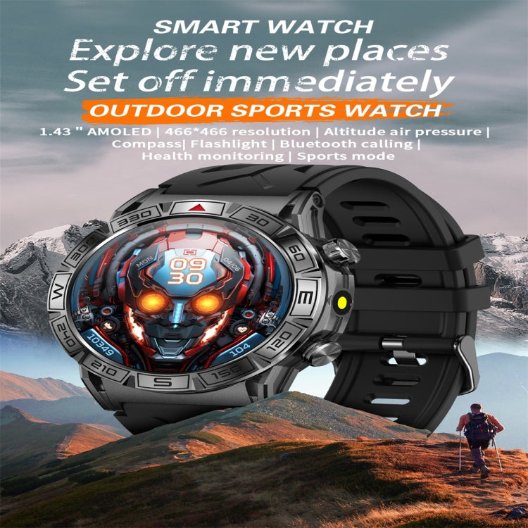 KC80 1.43 inch Color Screen Smart Watch, Support AI Voice Assistant / Bluetooth Call(Camouflage Orange) - Smart Watches by PMC TechLife | Online Shopping South Africa | PMC TechLife | Buy Now Pay Later Mobicred