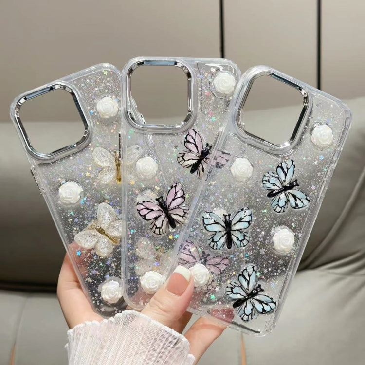 For iPhone 16 Pro Glitter 3D Butterfly TPU Phone Case(Gold) - free shipping - PMC TechLife - Order now!