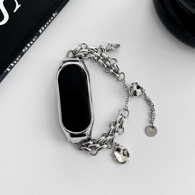 For Xiaomi Mi Band 7 Beaded Bracelet Metal Watch Band(Silver+Corn) - free shipping - PMC TechLife - Order now!