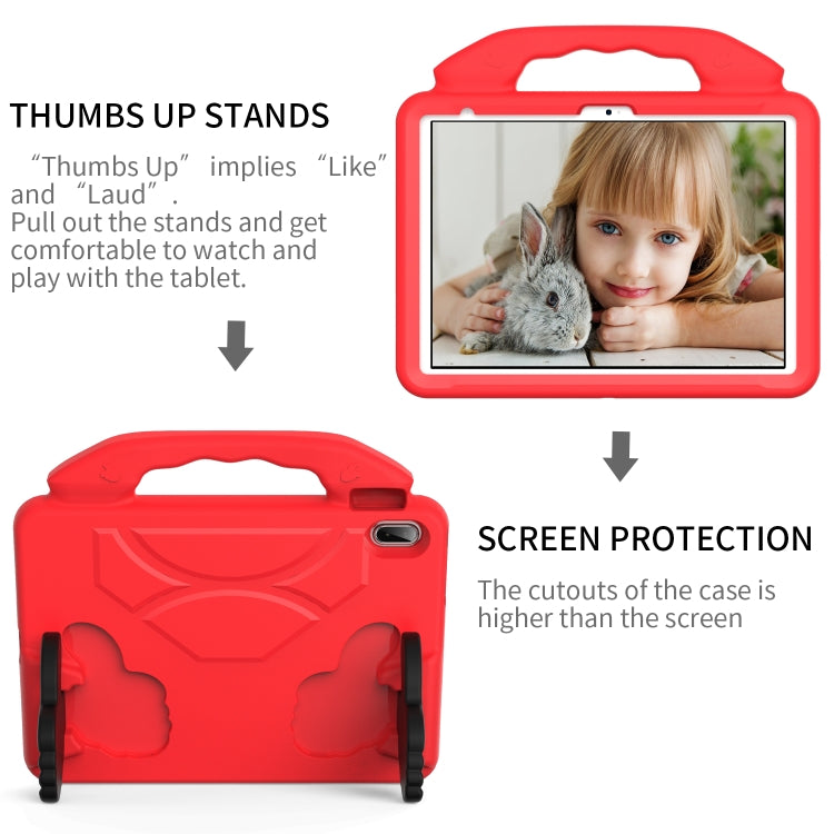 For iPad Air 11 2024 Children EVA Shockproof Tablet Case with Thumb Bracket(Red) - iPad Air 11 2024 Cases by PMC Jewellery | Online Shopping South Africa | PMC Jewellery | Buy Now Pay Later Mobicred