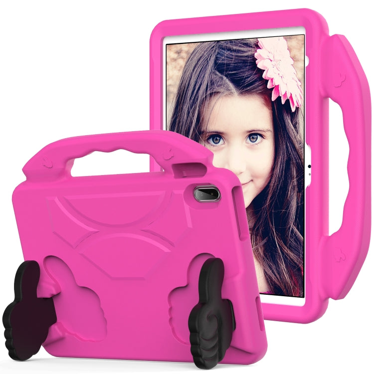 For iPad Air 11 2025 / 2024 Children EVA Shockproof Tablet Case with Thumb Bracket(RoseRed) - free shipping - PMC TechLife - Order now!