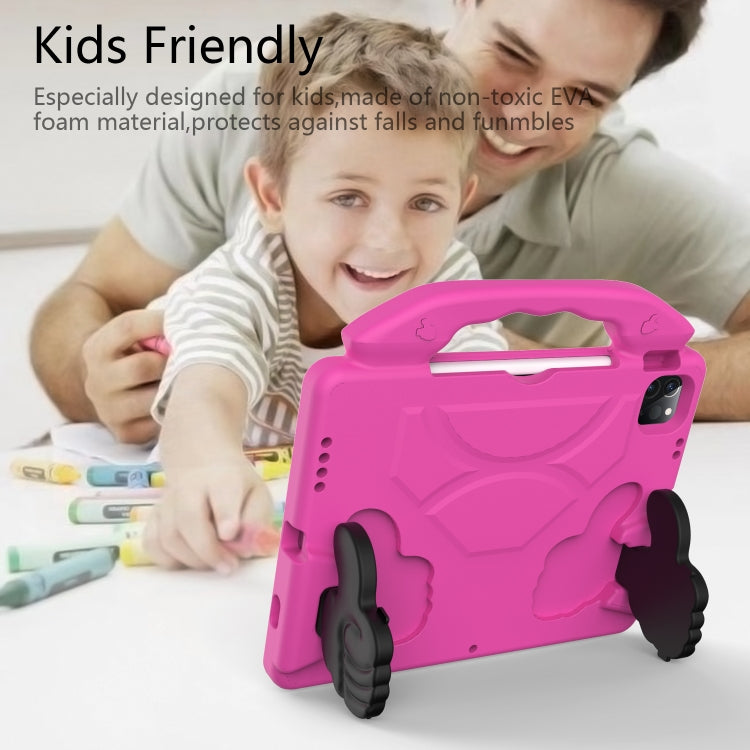 For iPad Pro 11 2024 Children EVA Shockproof Tablet Case with Thumb Bracket(RoseRed) - iPad Pro 11 2024 Cases by PMC TechLife | Online Shopping South Africa | PMC TechLife | Buy Now Pay Later Mobicred