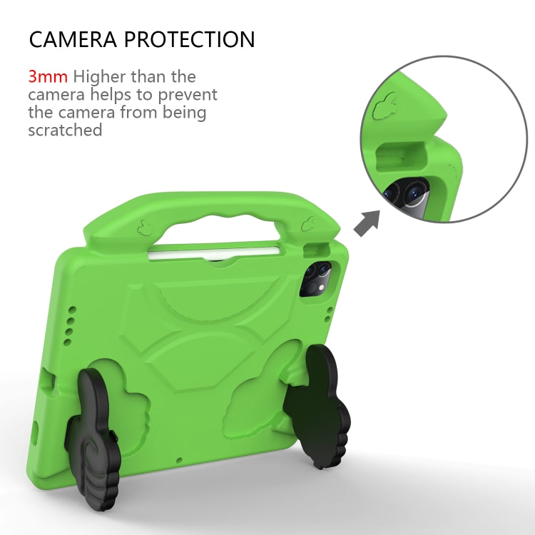 For iPad Pro 11 2024 Children EVA Shockproof Tablet Case with Thumb Bracket(Green) - iPad Pro 11 2024 Cases by PMC TechLife | Online Shopping South Africa | PMC TechLife | Buy Now Pay Later Mobicred