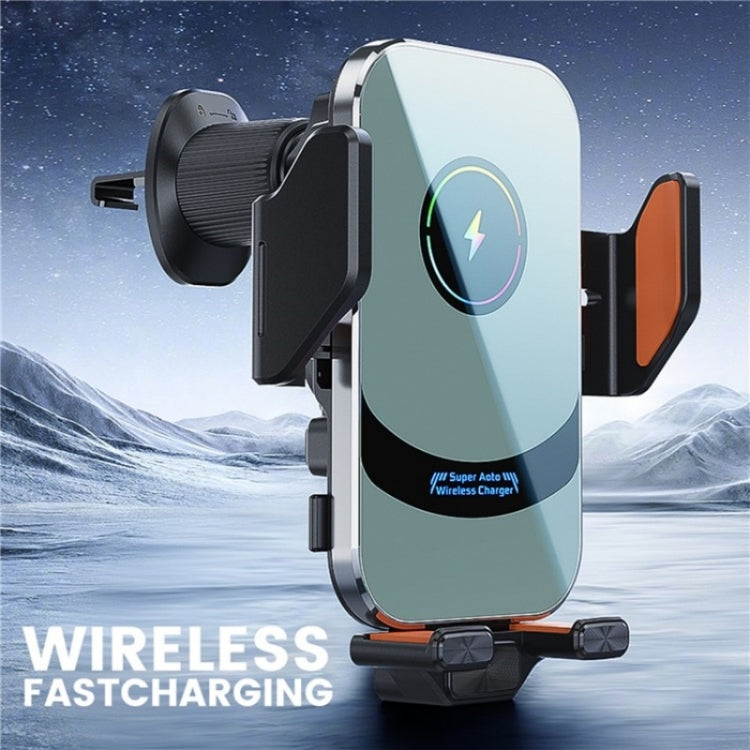 X16 Car Smart Sensor Phone Holder Magnetic Phone Mount Automatic Wireless Charger(Tarnish) - Car Charger by PMC TechLife | Online Shopping South Africa | PMC TechLife | Buy Now Pay Later Mobicred