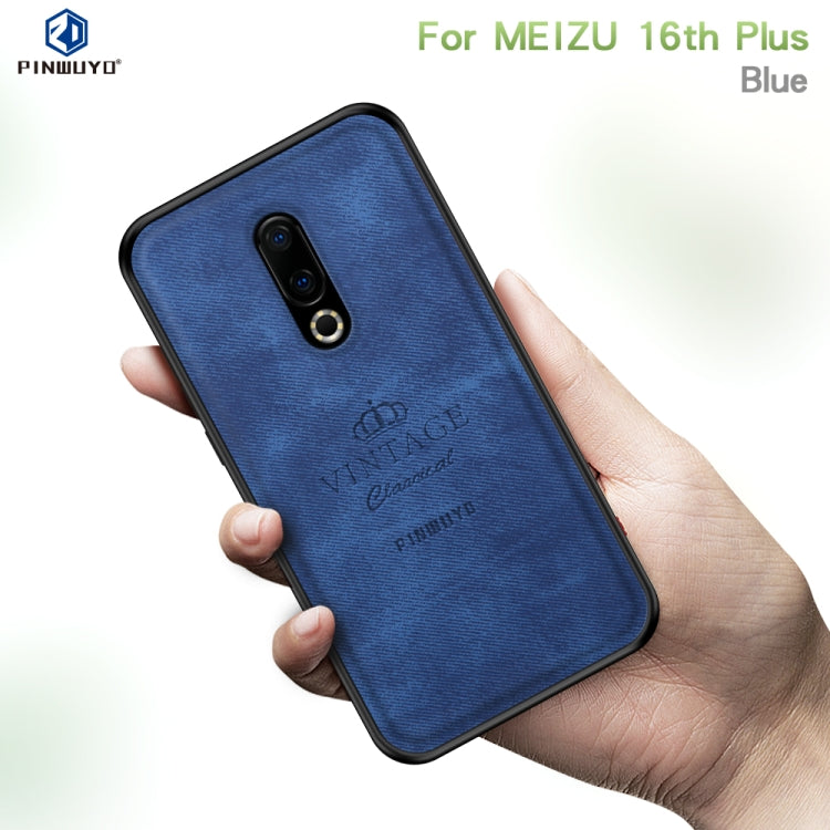 PINWUYO Shockproof Waterproof Full Coverage PC + TPU + Skin Protective Case for Meizu 16 Plus(Blue) - Meizu by PINWUYO | Online Shopping South Africa | PMC Jewellery | Buy Now Pay Later Mobicred