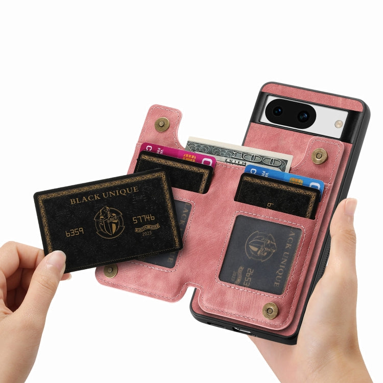 For Google Pixel 9 Pro XL Retro Leather Zipper Wallet Back Phone Case(Pink) - free shipping - PMC TechLife - Order now!