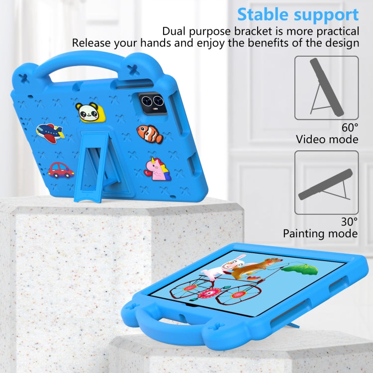 For Walmart ONN 10.1 Gen4 2024 Handle Kickstand Children EVA Shockproof Tablet Case(Sky Blue) - Others by PMC TechLife | Online Shopping South Africa | PMC TechLife | Buy Now Pay Later Mobicred