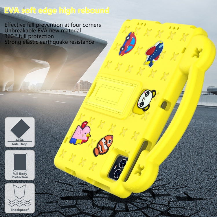 For Walmart ONN 10.1 Gen4 2024 Handle Kickstand Children EVA Shockproof Tablet Case(Yellow) - Others by PMC TechLife | Online Shopping South Africa | PMC TechLife | Buy Now Pay Later Mobicred