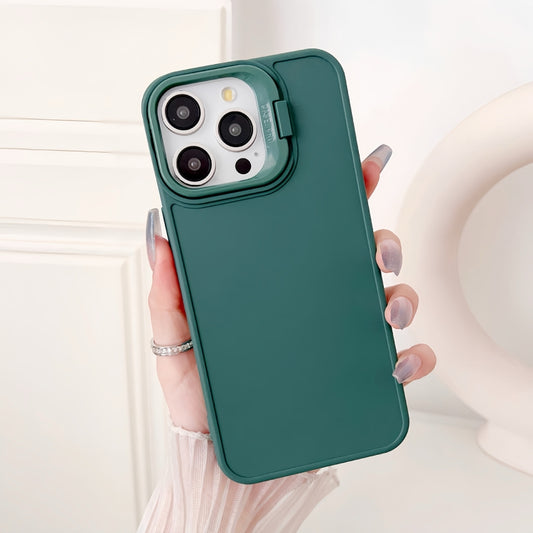 For iPhone 16 Pro Lens Frame Holder Shockproof Phone Case(Green) - iPhone 16 Pro Cases by PMC Jewellery | Online Shopping South Africa | PMC Jewellery | Buy Now Pay Later Mobicred