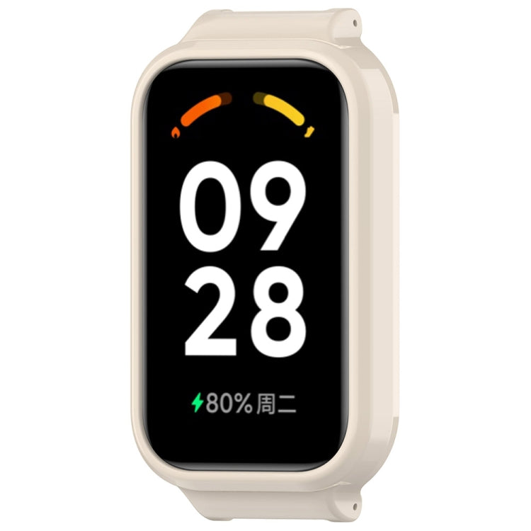 For Xiaomi Smart Band 8 Active Half Pack PC Watch Protective Case(Creamy White) - Watch Cases by PMC TechLife | Online Shopping South Africa | PMC TechLife | Buy Now Pay Later Mobicred