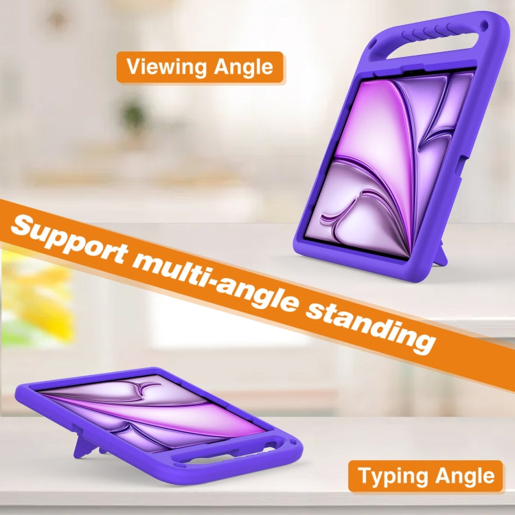 For iPad Air 13 2024 Handle EVA Shockproof Tablet Case with Holder(Purple) - iPad Air 13 2024 Cases by PMC TechLife | Online Shopping South Africa | PMC TechLife | Buy Now Pay Later Mobicred