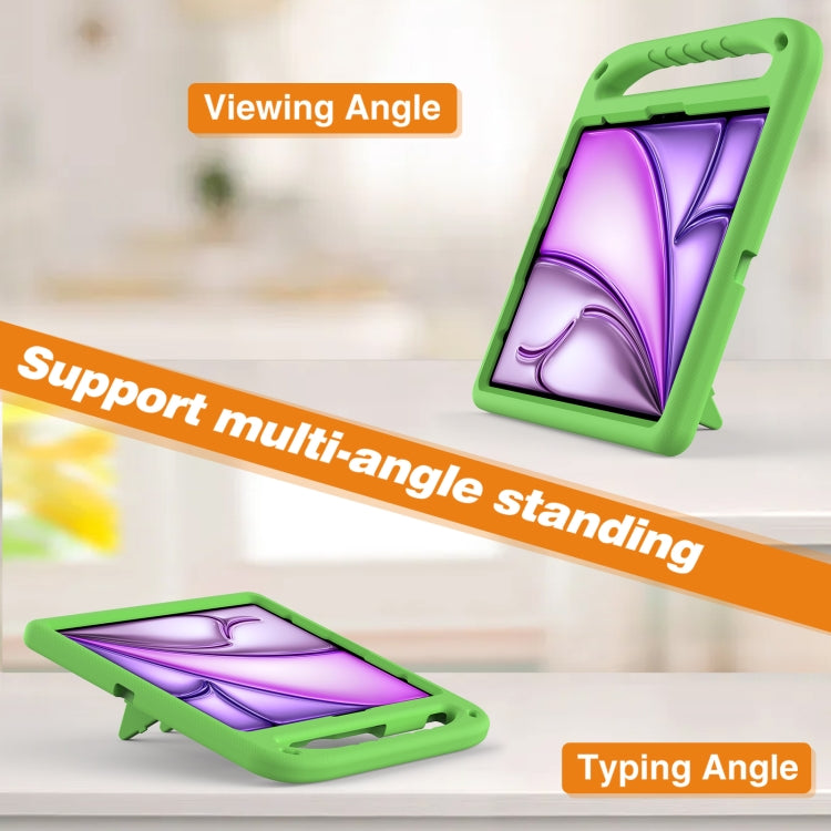 For iPad Air 13 2025 / 2024 Handle EVA Shockproof Tablet Case with Holder(Green) - free shipping - PMC TechLife - Order now!