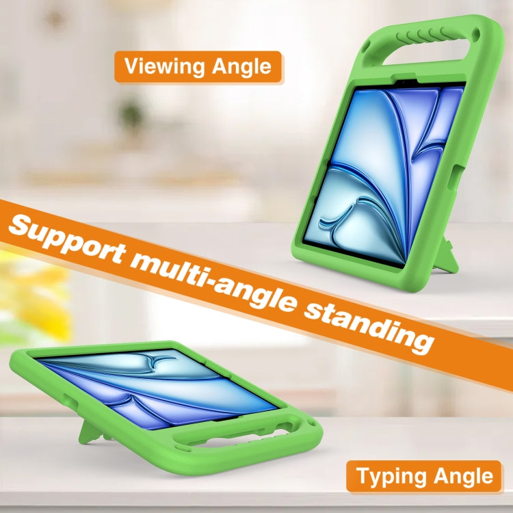For iPad Air 11 2025 / 2024 / Pro 11 2024 Handle EVA Shockproof Tablet Case with Holder(Green) - iPad Air 11 2025 / 2024 Cases by PMC TechLife | Online Shopping South Africa | PMC TechLife | Buy Now Pay Later Mobicred