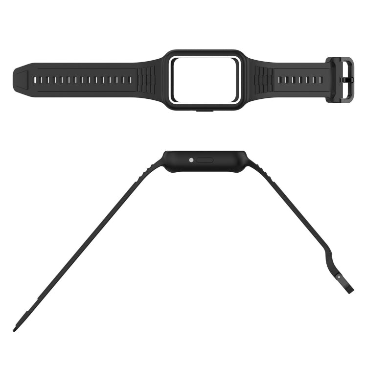 For Samsung Galaxy Fit3 Two Color Frame Integrated Silicone Watch Band(Purple) - free shipping - PMc TechLife - Order now!