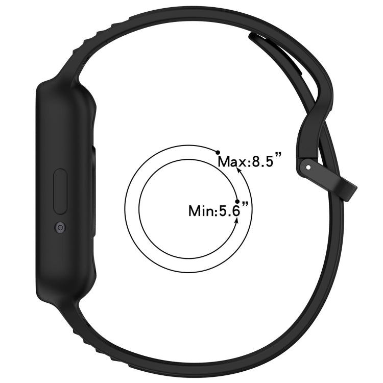 For  Huawei Band 8 Two Color Frame Integrated Silicone Watch Band(Black) - Watch Bands by PMc TechLife | Online Shopping South Africa | PMc TechLife | Buy Now Pay Later Mobicred
