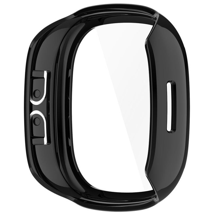 For Fitbit Ace LTE  PC + Tempered Glass Film Integrated Watch Protective Case(Black) - Watch Cases by PMC TechLife | Online Shopping South Africa | PMC TechLife | Buy Now Pay Later Mobicred