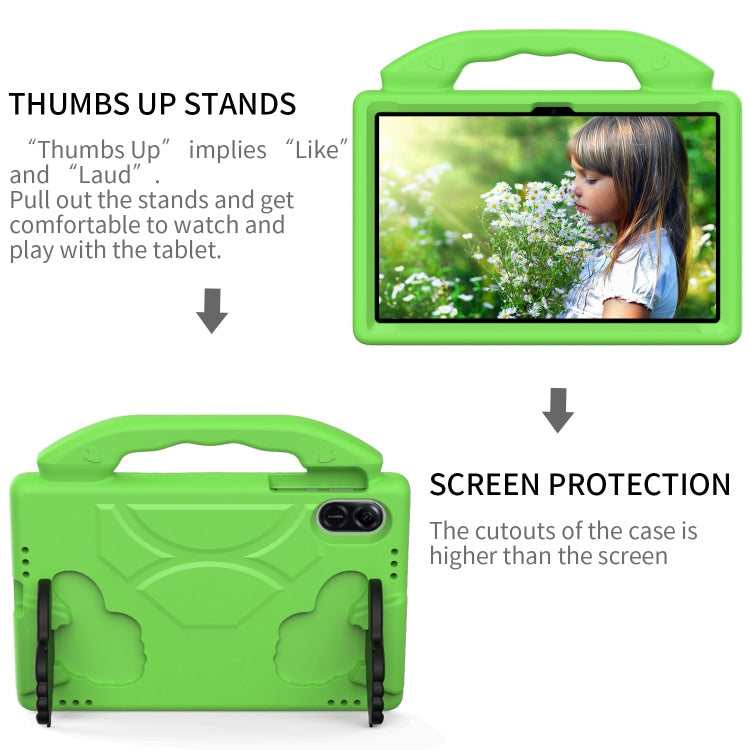 For Honor Pad X8 Pro 11.2 2023 Children EVA Shockproof Tablet Case with Thumb Bracket(Green) - Honor by PMC TechLife | Online Shopping South Africa | PMC TechLife | Buy Now Pay Later Mobicred