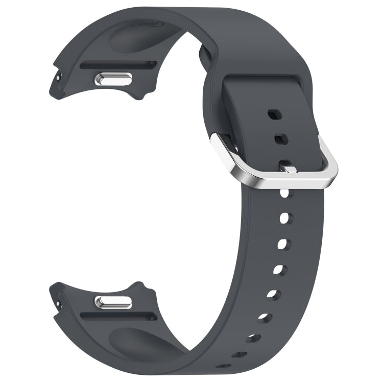 For Samsung Galaxy Watch FE 40mm Solid Color Silver Buckle Quick Release Silicone Watch Band(Gray) - free shipping - PMC TechLife - Order now!
