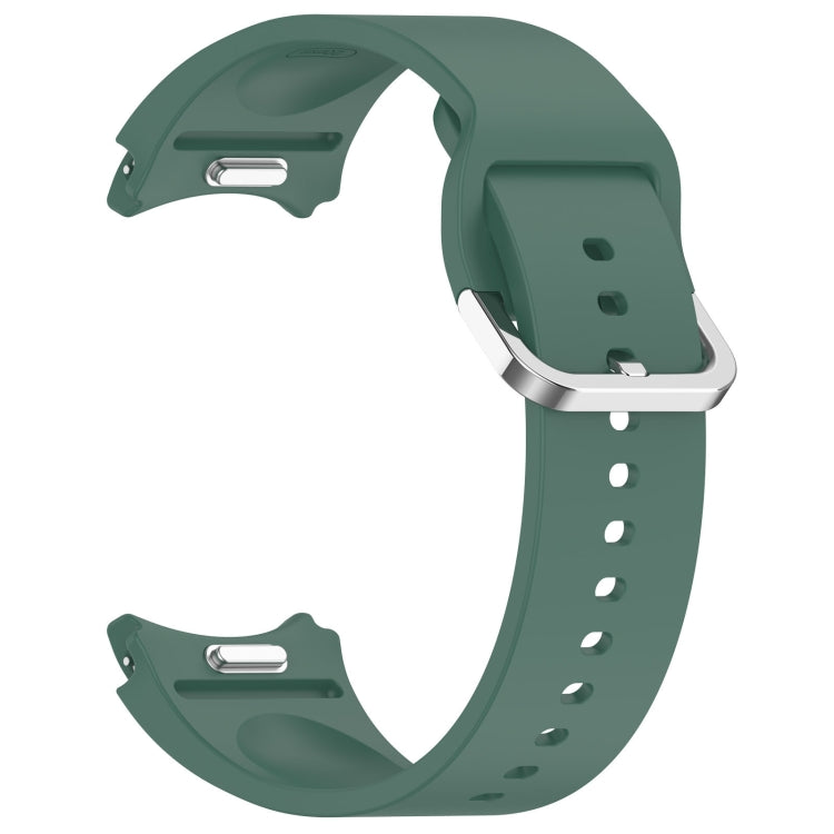 For Samsung Galaxy Watch 6 40mm Solid Color Silver Buckle Quick Release Silicone Watch Band(Green) - free shipping - PMC TechLife - Order now!