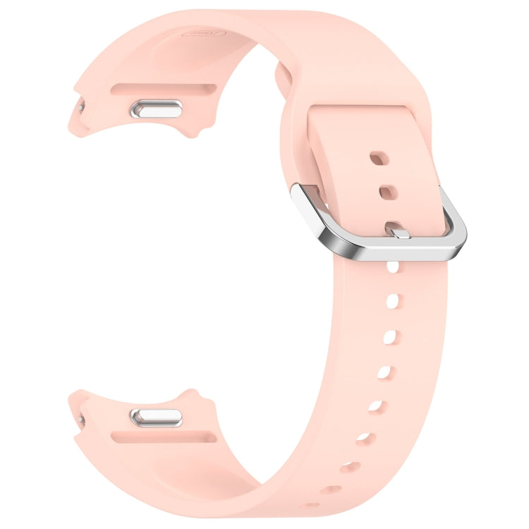 For Samsung Galaxy watch 5 Golf Edition Solid Color Silver Buckle Quick Release Silicone Watch Band(Pink) - free shipping - PMC TechLife - Order now!