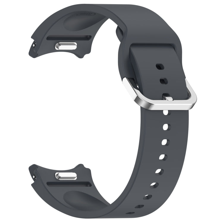 For Samsung Galaxy Watch FE 40mm Solid Color Silver Buckle Quick Release Silicone Watch Band(Grey) - free shipping - PMC TechLife - Order now!