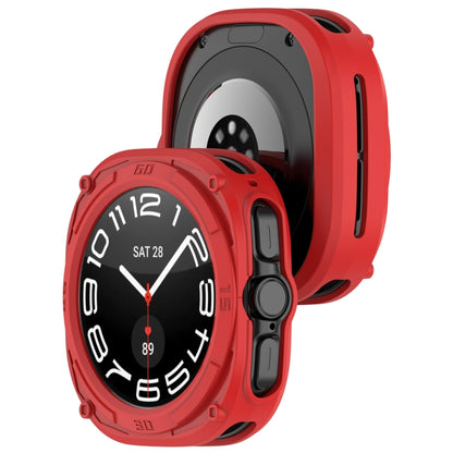 For Samsung Galaxy Watch Ultra 47mm Armored TPU Watch Protective Case(Red) - Watch Cases by PMC Jewellery | Online Shopping South Africa | PMC Jewellery | Buy Now Pay Later Mobicred