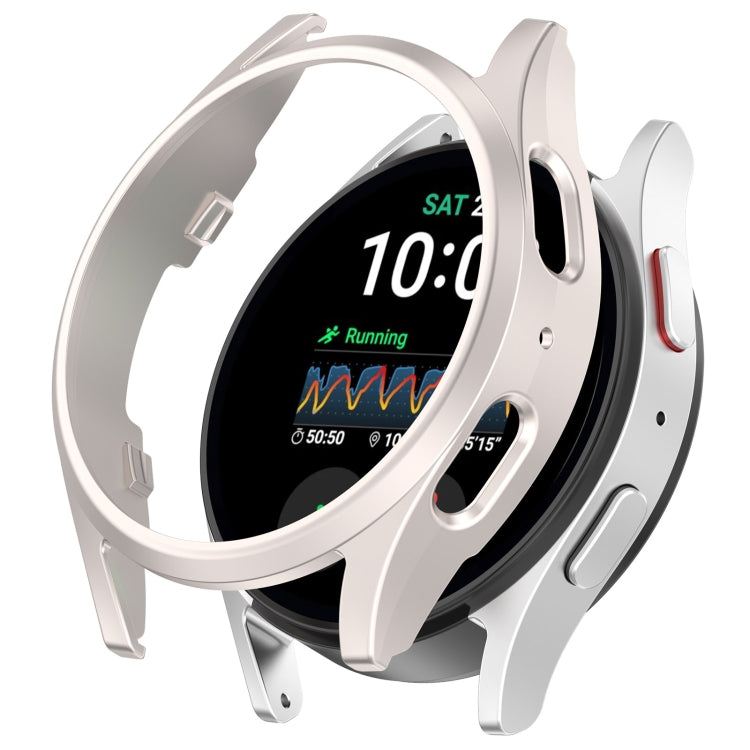 For Sansung Galaxy Watch 7 44mm Half Pack Hollow PC Watch Protective Case(Starlight) - Watch Cases by PMC TechLife | Online Shopping South Africa | PMC TechLife | Buy Now Pay Later Mobicred