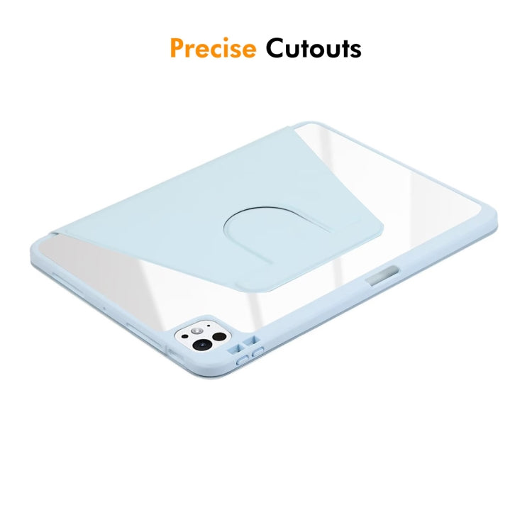 For iPad Pro 11 2024 ENKAY 360 Rotation PMMA Leather Smart Tablet Case with Pen Slot(Pink) - free shipping - PMc TechLife - Order now!