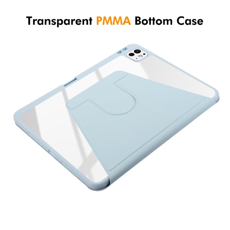 For iPad Pro 11 2024 ENKAY 360 Rotation PMMA Leather Smart Tablet Case with Pen Slot(Pink) - free shipping - PMc TechLife - Order now!