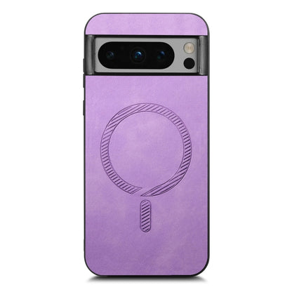 For Google Pixel 9 Pro XL Retro Magsafe Magnetic PU Back Cover Phone Case(Purple) - Google Cases by PMC Jewellery | Online Shopping South Africa | PMC Jewellery | Buy Now Pay Later Mobicred