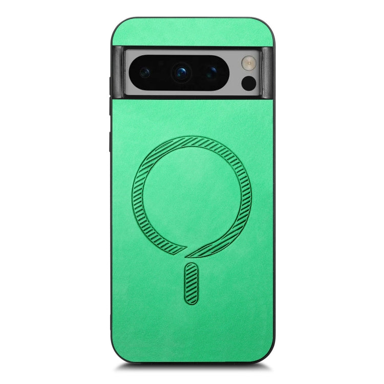 For Google Pixel 9 Pro XL Retro Magsafe Magnetic PU Back Cover Phone Case(Green) - Google Cases by PMC Jewellery | Online Shopping South Africa | PMC Jewellery | Buy Now Pay Later Mobicred