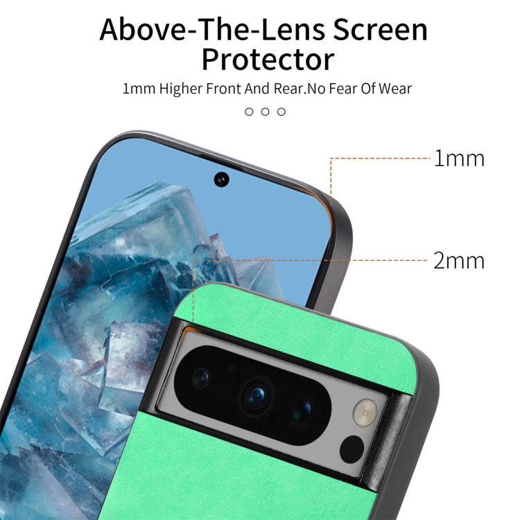 For Google Pixel 9 / 9 Pro Retro Magsafe Magnetic PU Back Cover Phone Case(Green) - Google Cases by PMC TechLife | Online Shopping South Africa | PMC TechLife | Buy Now Pay Later Mobicred
