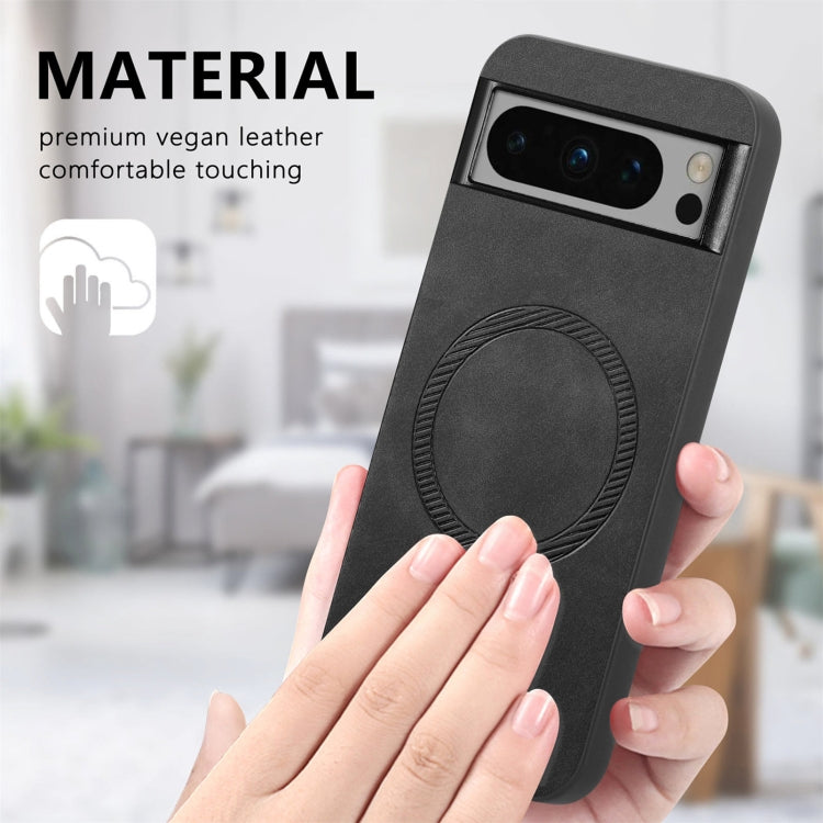 For Google Pixel 9 Pro XL Retro Magsafe Magnetic PU Back Cover Phone Case(Yellow) - Google Cases by PMC TechLife | Online Shopping South Africa | PMC TechLife | Buy Now Pay Later Mobicred