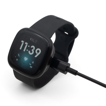 For Fitbit Versa 3 Portable Detachable USB-C / Type-C Interface Smart Watch Magnetic Charger(Black) - Charger by PMC Jewellery | Online Shopping South Africa | PMC Jewellery | Buy Now Pay Later Mobicred