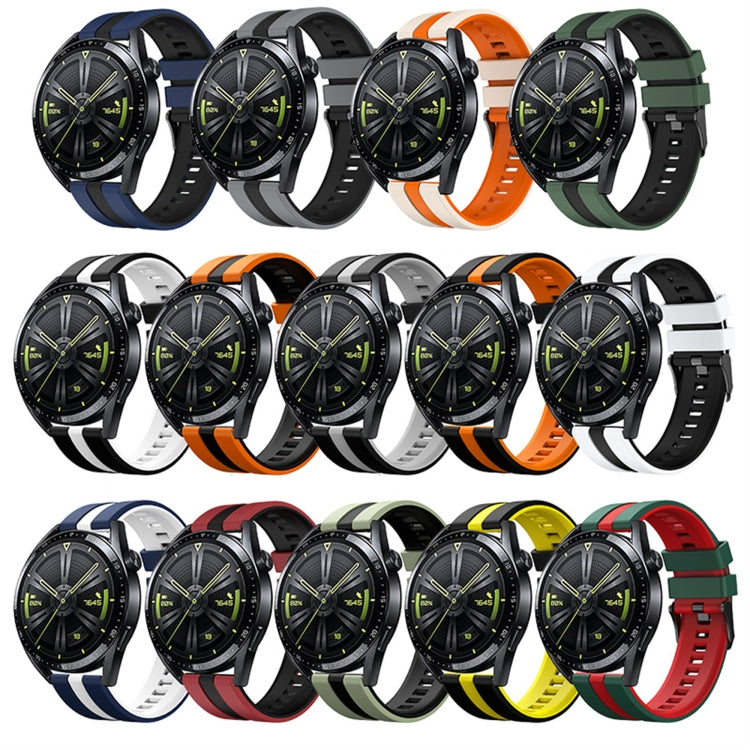 For Amazfit Active 20mm Two-Color Sports Silicone Watch Band(Black+White) - free shipping - PMC TechLife - Order now!
