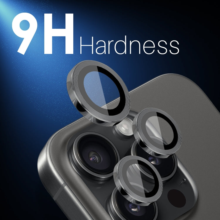 For iPhone 16 Pro / Pro Max NORTHJO 2 Sets 6pcs Camera Lens Protector Cover Metal Ring Film(Black) - free shipping - PMC TechLife - Order now!