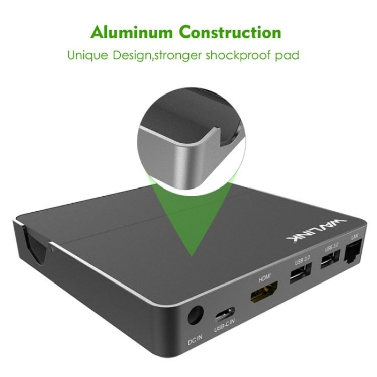 WAVLINK UHP3D01G Gigabit Ethernet USB 3.0 Multi-Function HUB 4K HD Docking Station(UK Plug) - USB 3.0 HUB by WAVLINK | Online Shopping South Africa | PMC Jewellery | Buy Now Pay Later Mobicred