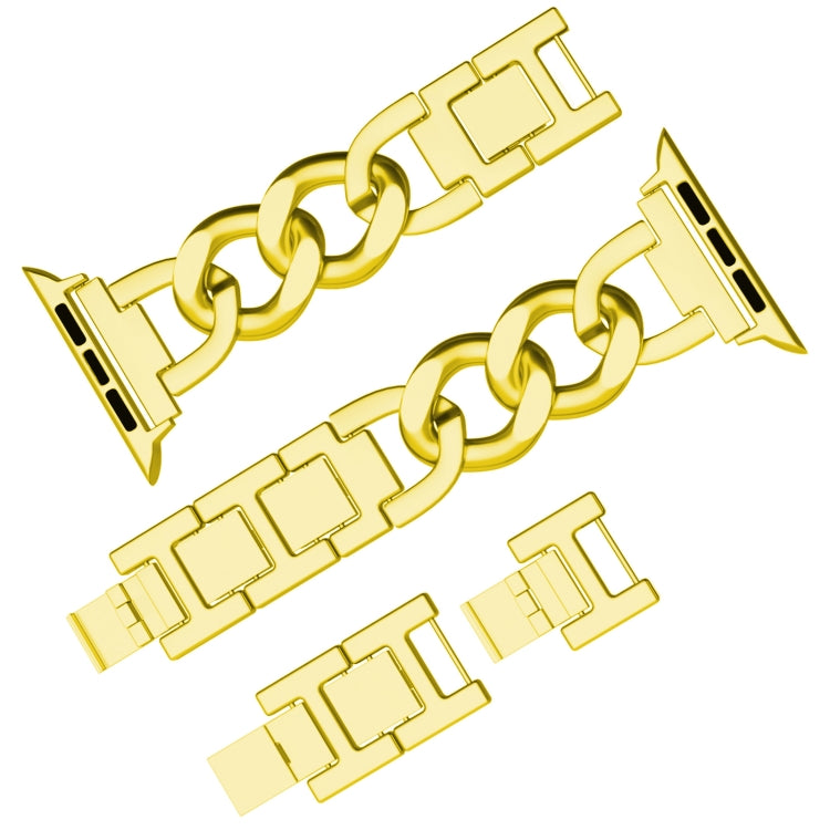 For Apple Watch Ultra 49mm Quick-Release Metal Chain Watch Band(Gold) - free shipping - PMC TechLife - Order now!