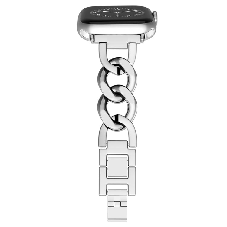 For Apple Watch Series 8 45mm Quick-Release Metal Chain Watch Band(Silver) - free shipping - PMC TechLife - Order now!