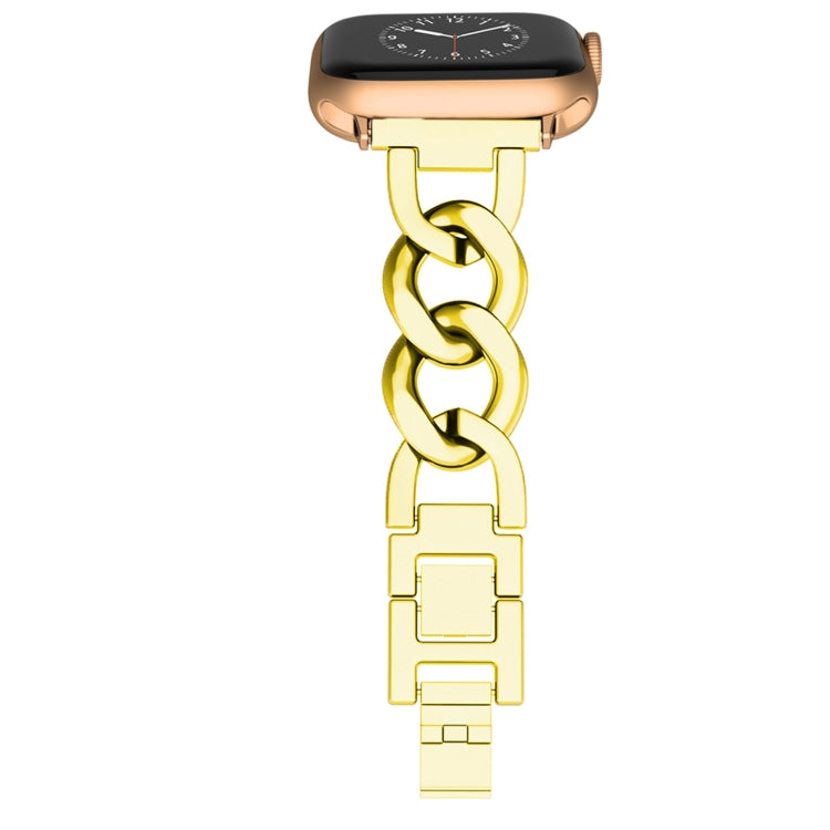 For Apple Watch Series 4 40mm Quick-Release Metal Chain Watch Band(Gold) - free shipping - PMC TechLife - Order now!