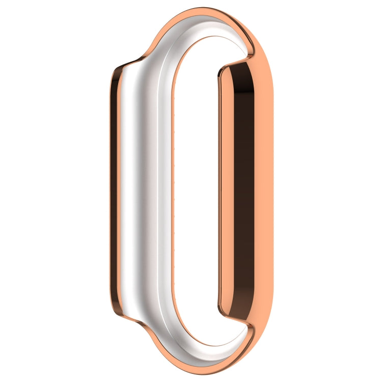 For Xiaomi Smart Band 9 NFC Diamond Half Coverage Hollow PC Watch Protective Case(Rose Gold) - Watch Cases by PMC TechLife | Online Shopping South Africa | PMC TechLife | Buy Now Pay Later Mobicred