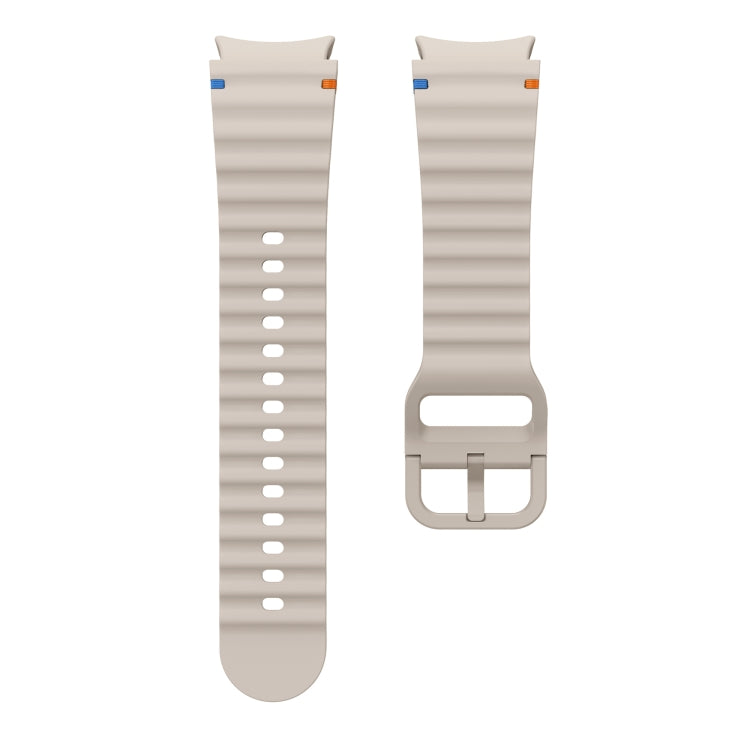 For Samsung Galaxy Watch 5 40 / 44mm Wave Pattern Stitched Silicone Watch Band(Starlight) - free shipping - PMC TechLife - Order now!