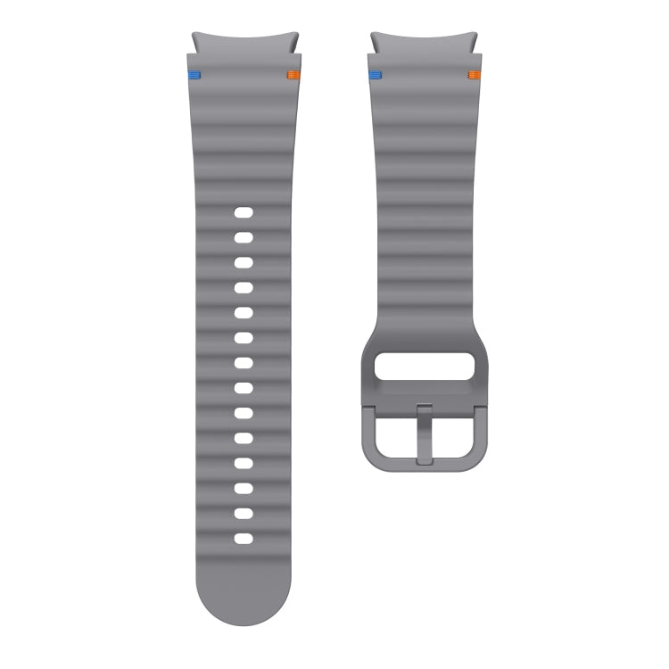 For Samsung Galaxy Watch 5 40 / 44mm Wave Pattern Stitched Silicone Watch Band(Dark Gray) - free shipping - PMC TechLife - Order now!
