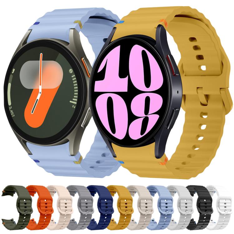 For Samsung Galaxy Watch3 41mm Wave Pattern Stitched Silicone Watch Band(Light Gray) - free shipping - PMC TechLife - Order now!