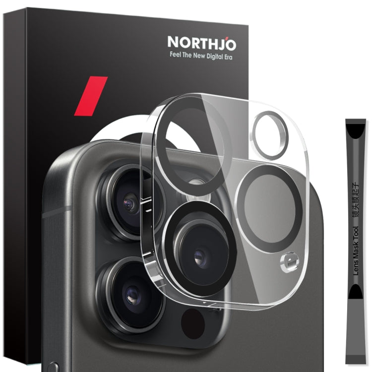 For iPhone 16 Pro / 16 Pro Max NORTHJO Camera Lens Protector 3D Night Shot Tempered Glass Film(Black) - iPhone 16 Pro Max Tempered Glass by NORTHJO | Online Shopping South Africa | PMC TechLife | Buy Now Pay Later Mobicred
